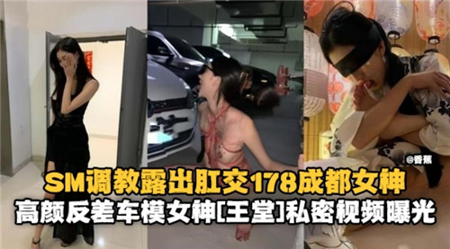 成都高颜车模惨遭SM调教，露出肛交爆操内射反差惊呆