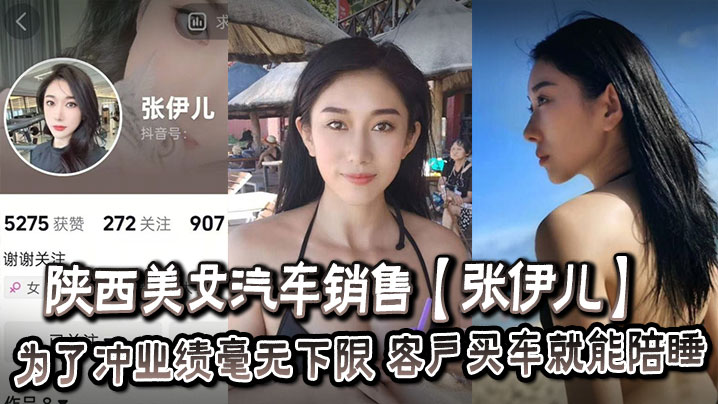陕西极品销售张伊儿为冲业绩沦陷！买车就陪睡任君狂操到爽！